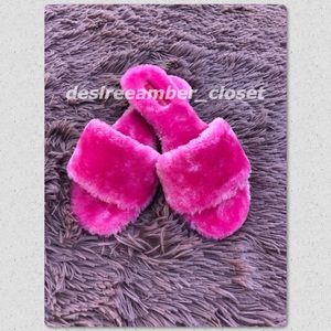 Faux Fur Slides